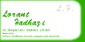 lorant hadhazi business card
